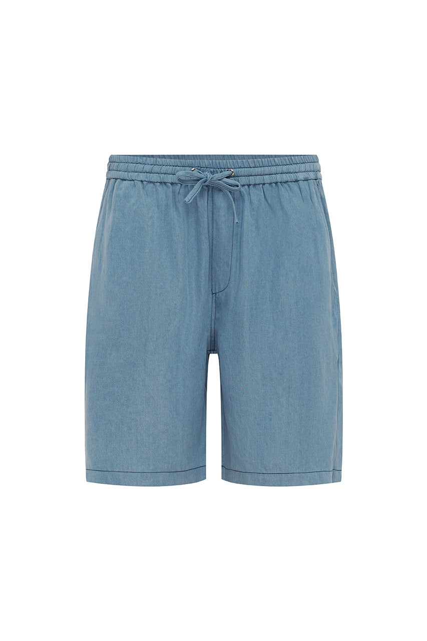 GIORGIO DRAWSTRING SHORTS - LIGHT BLUE