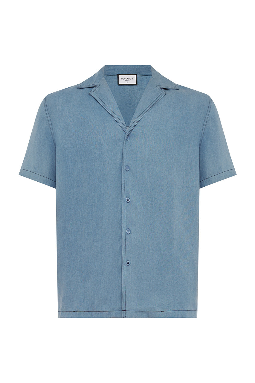 GIORGIO SHORT SLEEVE SHIRT - LIGHT BLUE