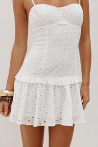 GRACE BUSTIER MINI DRESS - WHITE