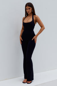 KIARA HIGH RISE FLARED LEGGINGS - BLACK