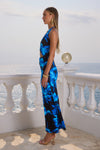 HALSTON MAXI DRESS - AGAVE BLUE