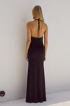 HALSTON MAXI DRESS - BLACK