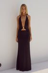 HALSTON MAXI DRESS - BLACK