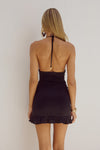 HALSTON MINI DRESS - BLACK