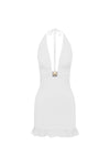 HALSTON MINI DRESS - WHITE