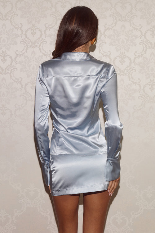 HARTLEY FITTED COLLARED SHIRT - MIST