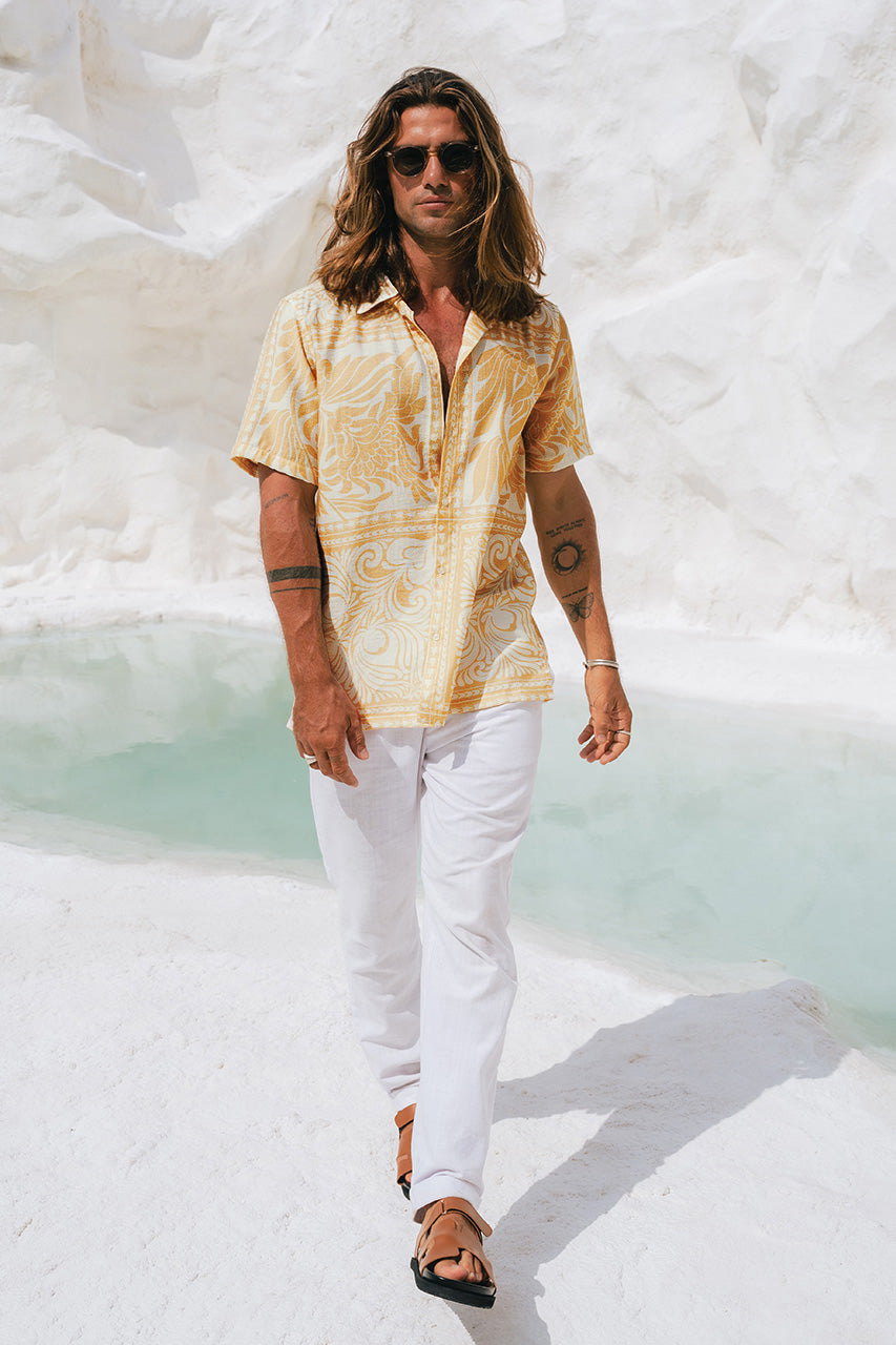 HAVANNA SHIRT - TAN/WHITE