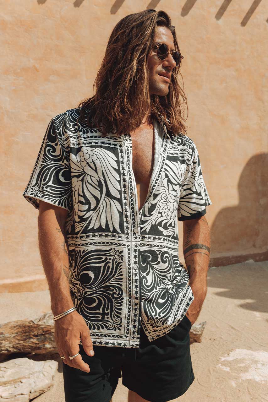 HAVANNA SHIRT - BLACK/SAND