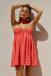 HAVEN MINI DRESS - CORAL