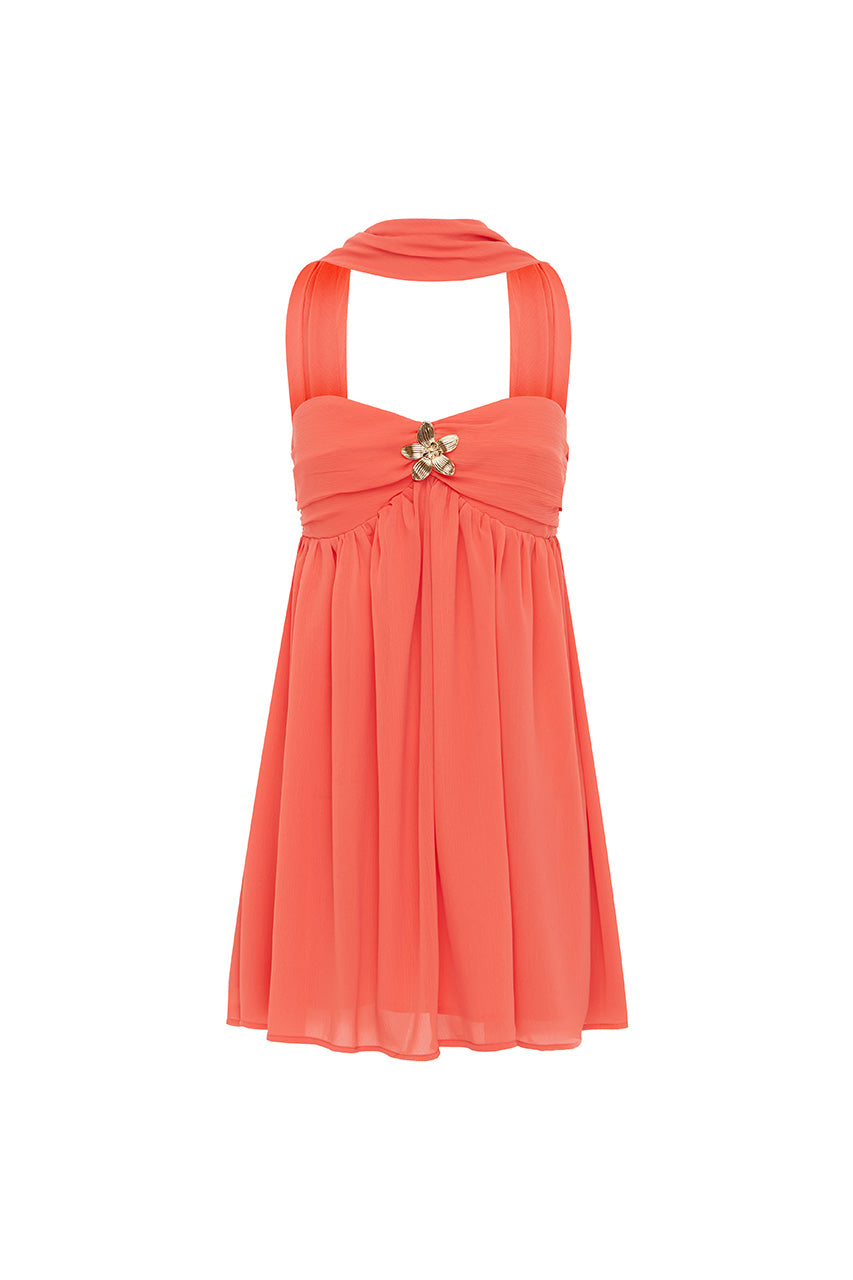 HAVEN MINI DRESS - CORAL