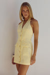 HALZIE MINI DRESS - LEMON