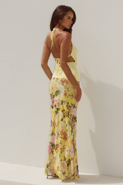HELENA LOW WAIST MAXI SKIRT - KENDALL YELLOW