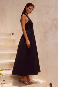HENRIETTA MIDI DRESS - BLACK