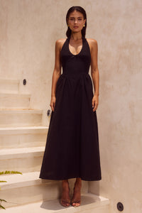 HENRIETTA MIDI DRESS - BLACK