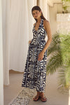 HENRIETTA MIDI DRESS - PIRAH NAVY