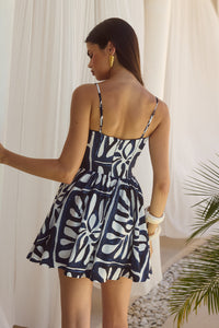 HENRIETTA MINI DRESS - PIRAH NAVY