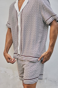 HENRY SHORTS - CHOCOLATE GEO