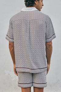 HENRY SHORTS - CHOCOLATE GEO