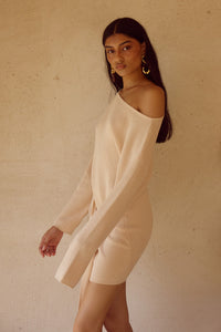HIMARI KNIT MINI DRESS - SAND