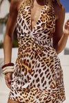 HOLLY MINI DRESS - TIKANI LEOPARD