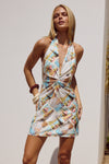 HOLLY MINI DRESS - VACAY AQUA