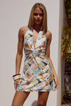 HOLLY MINI DRESS - VACAY AQUA