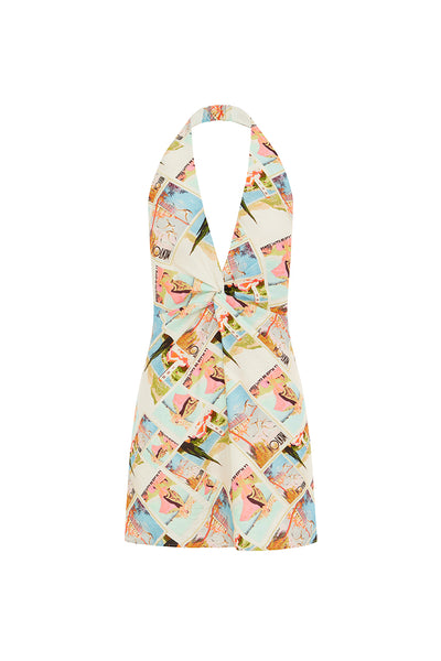 HOLLY MINI DRESS - VACAY AQUA