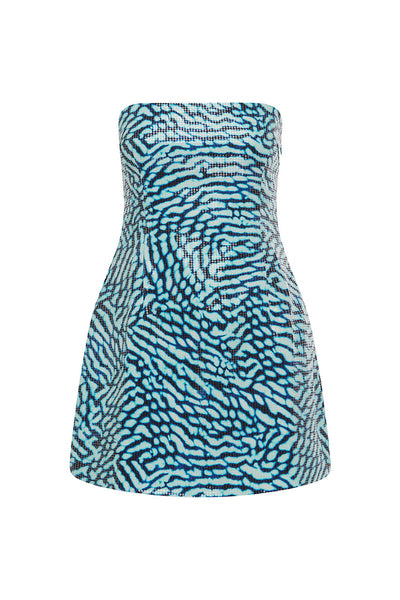 IBIZA MINI DRESS - OPHELIA BLUE