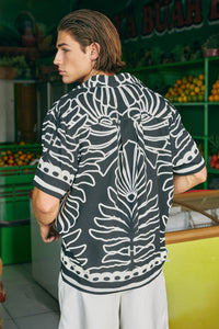 IVANO SHORT SLEEVE SHIRT - BRODIE BLACK/WHITE
