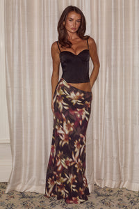 JACINTA BUSTIER CUT OUT MAXI DRESS - HARLOW BLACK