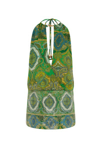 JACIRA LOW PLUNGE MINI DRESS - INDIANA GREEN