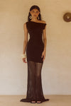 JACQUES KNIT MAXI DRESS - CHOCOLATE