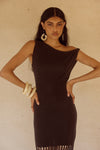 JACQUES KNIT MAXI DRESS - CHOCOLATE