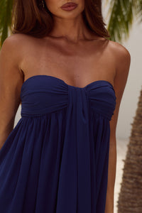 JAIYAH STRAPLESS MAXI DRESS - NAVY
