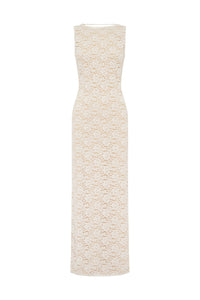 JANIE BOAT NECK MAXI DRESS - WHITE
