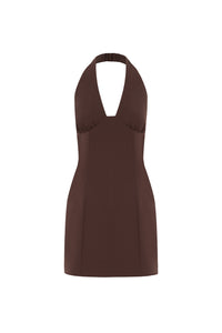 JIANNA MINI DRESS - CHOCOLATE