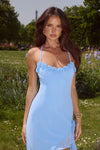 JIONNI RUFFLE MAXI DRESS - BLUEBELL