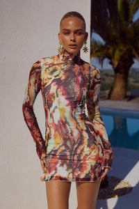 JORDI MINI DRESS - SONARA PRINT