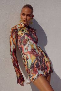 JORDI MINI DRESS - SONARA PRINT
