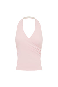 JULIANE HALTER WRAP TANK TOP - BALLET PINK