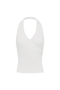 JULIANE HALTER WRAP TANK TOP - CREAM