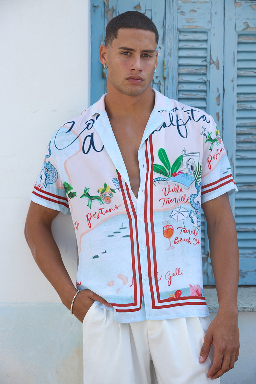 JULIO SHORT SLEEVE SHIRT - JULIO AQUA