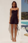 KADIE OFF SHOULDER MINI DRESS - BLACK