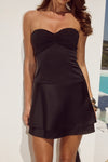 KADIE OFF SHOULDER MINI DRESS - BLACK