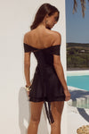 KADIE OFF SHOULDER MINI DRESS - BLACK