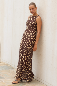 KAI HIGH NECK MAXI DRESS - SALMA SPOTS