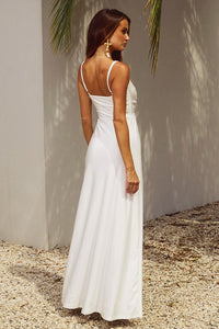 KALENA PLUNGE MAXI DRESS - WHITE