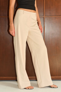 KIKO LOW RISE TAILORED PANTS - VANILLA