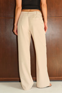 KIKO LOW RISE TAILORED PANTS - VANILLA