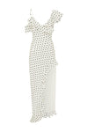 KARLITA MAXI DRESS - WHITE POLKA